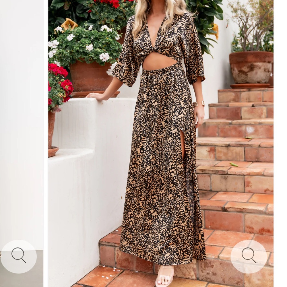 Morlana Maxi Dress | Black + Tan Baltic Born